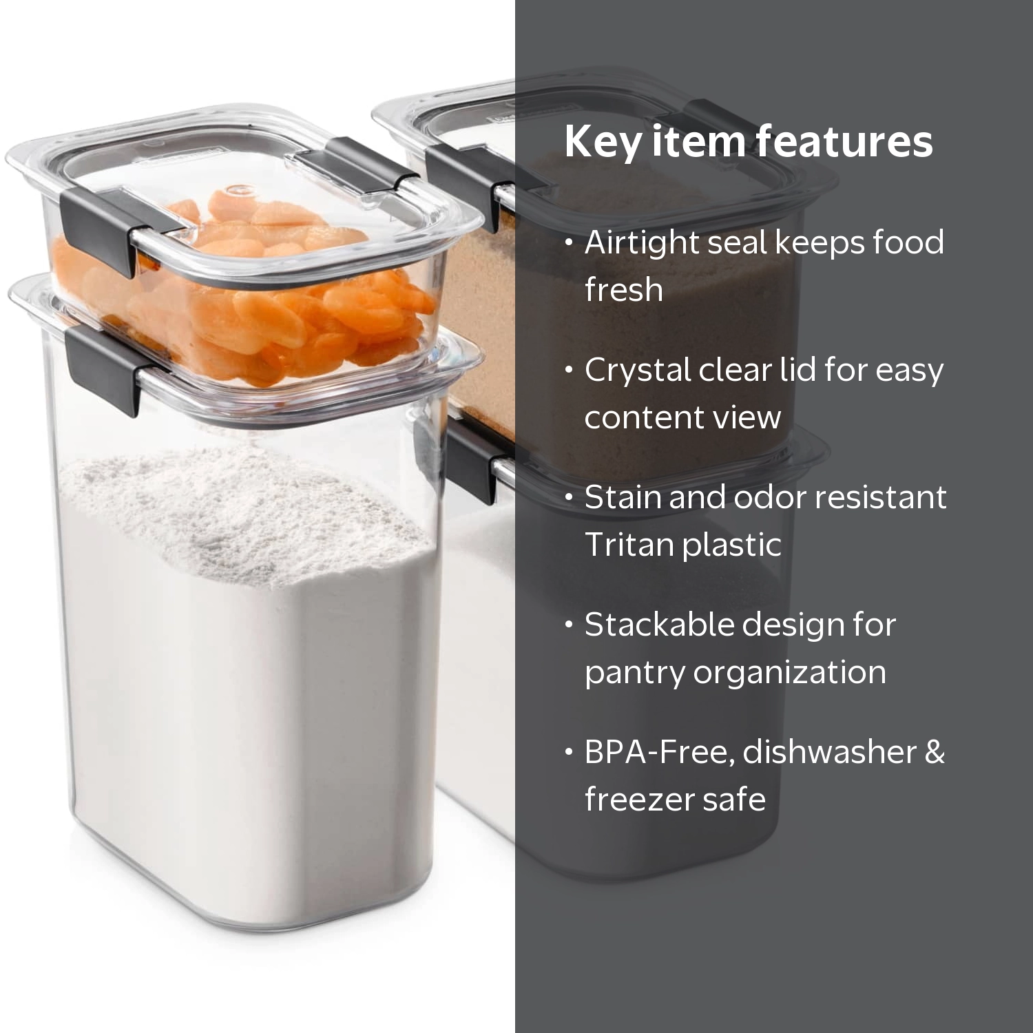 Rubbermaid, Food Storage Container, 8-Pc Set, Airtight Pantry 2.8