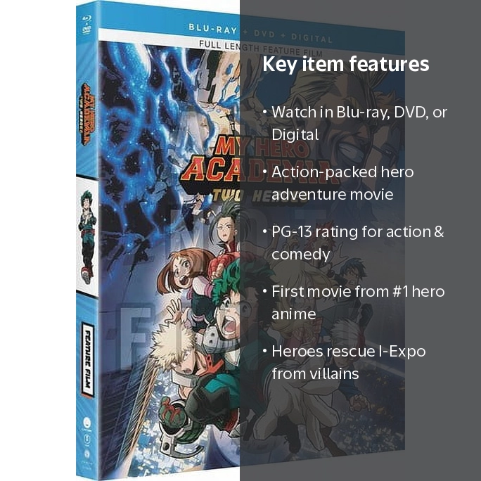 Sony, My Hero Academia: Two Heroes Blu-ray DVD Digital Copy, PG-13