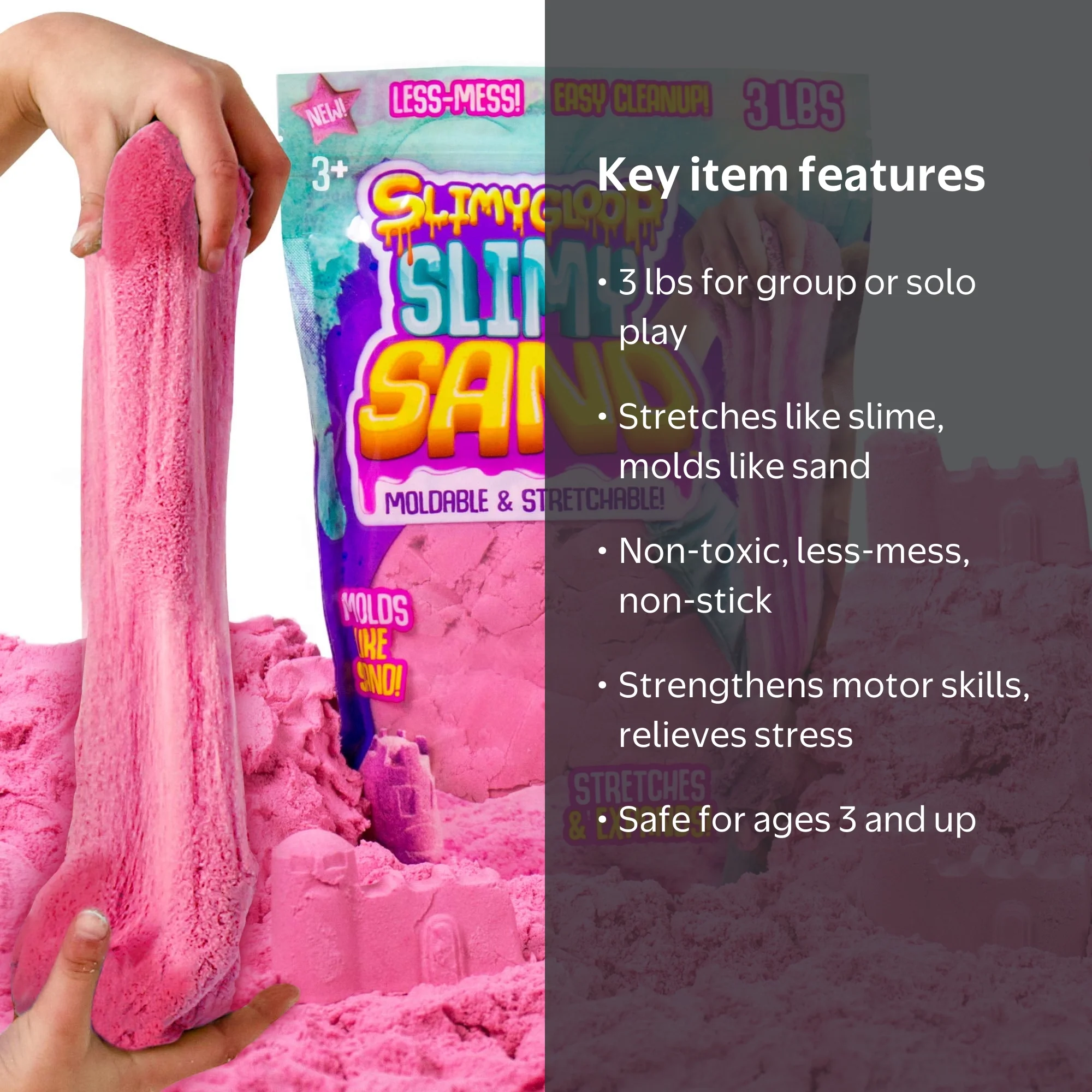 SLIMYSAND by Horizon Group USA, 3 Lbs of Stretchable, Expandable