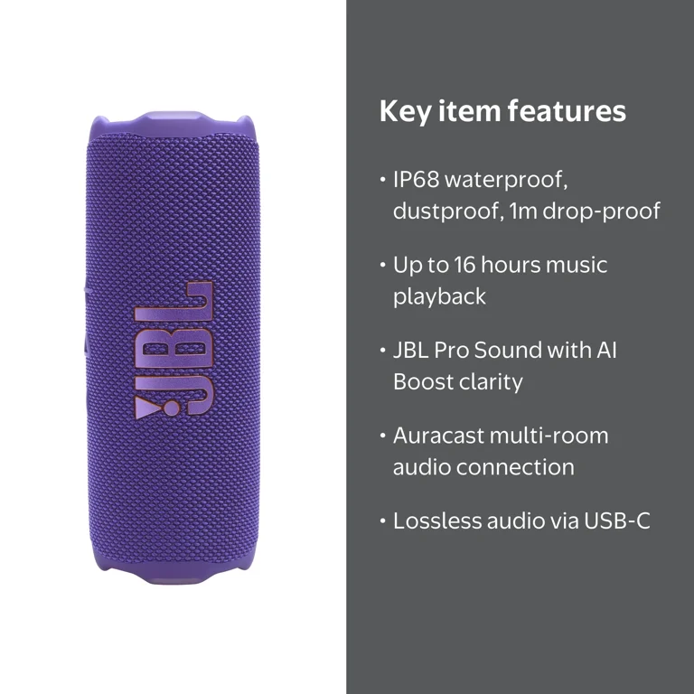 JBL Flip 7 - Portable waterproof and drop-proof speaker, Bold JBL