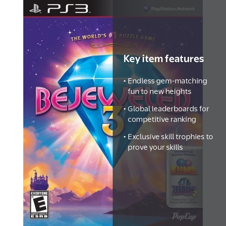 Bejeweled 3 (with Zuma & Feeding Frenzy 2) - PlayStation 3