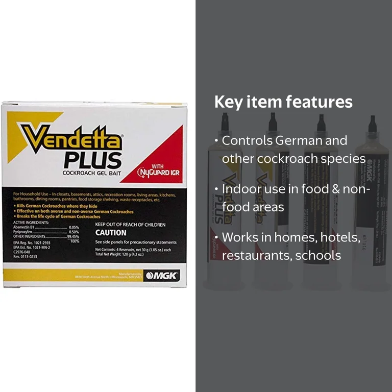 MGK, Vendetta Plus Cockroach Gel Bait, 4 x 30 gm Tubes - Walmart.com