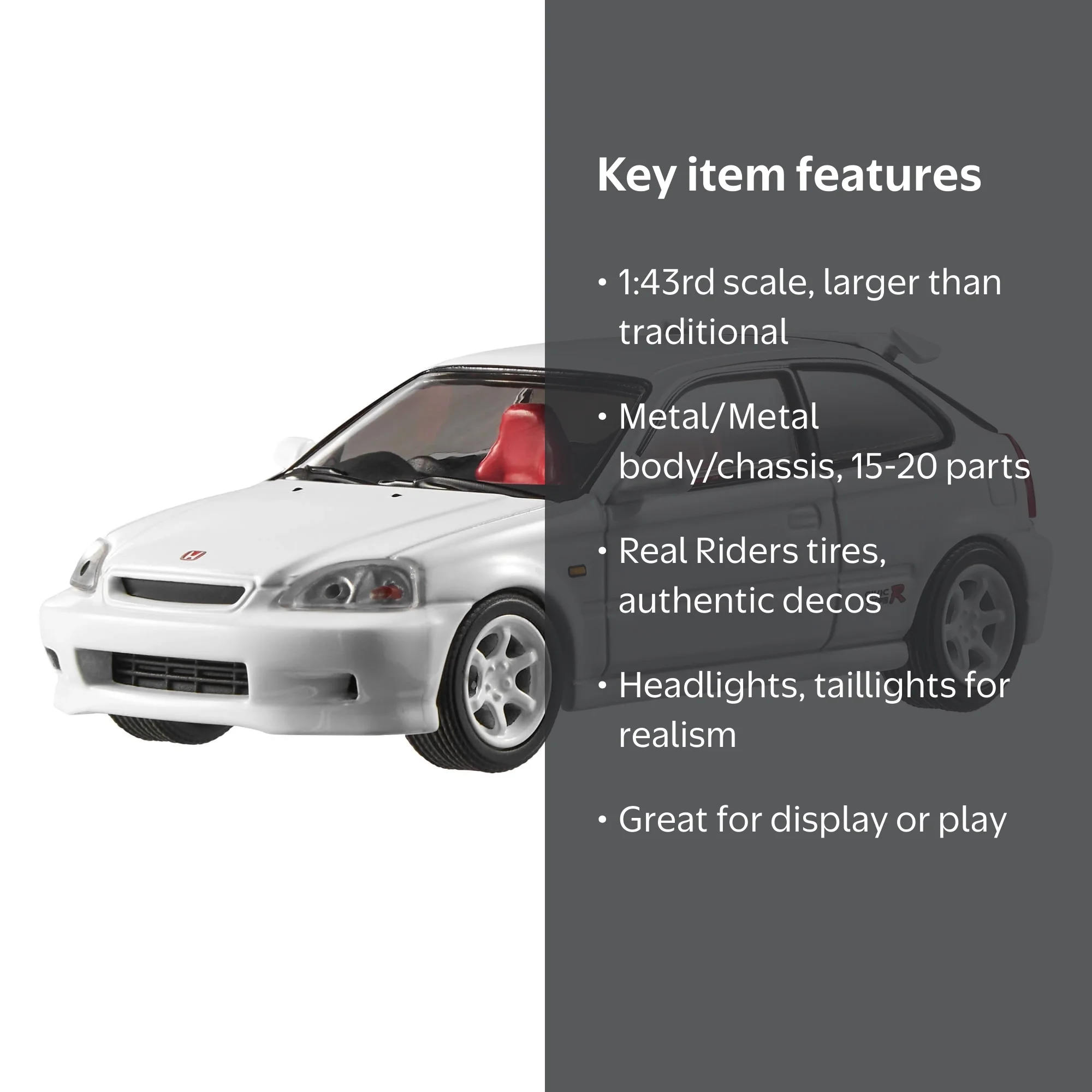 Hot Wheels, Premium 1:43rd Scale Collectible Car, Authentic Decos