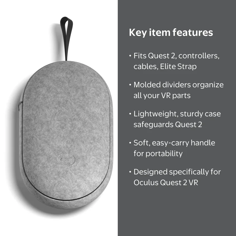 Oculus Quest 2 - Portable, Lightweight VR Headset Storage Case