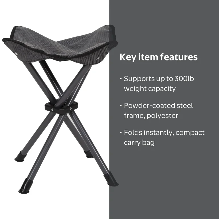 Stansport, Fold-Up Stool, Apex, Outdoor Camping Portable Seat