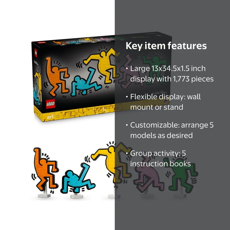 LEGO, Art Keith Haring ‚Äì Dancing Figures, 31216, Wall Decor
