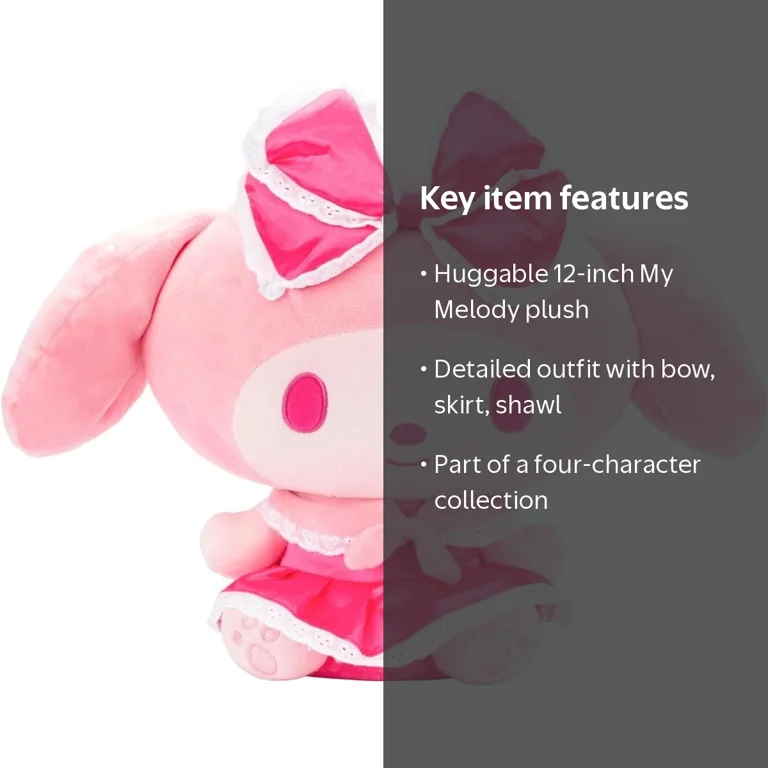 Hello Kitty and Friends My Melody 12 Pink Monochrome Plush