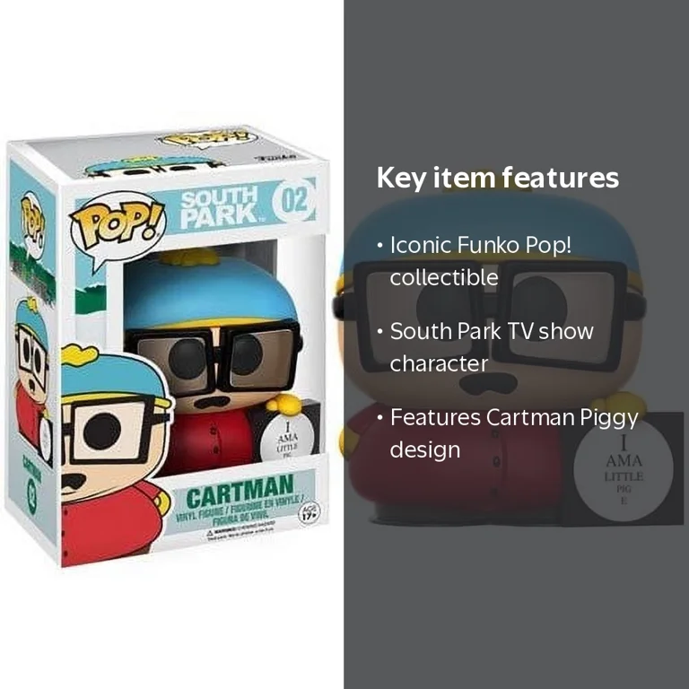 FUNKO POP! TELEVISION: SOUTH PARK - CARTMAN PIGGY - Walmart.com
