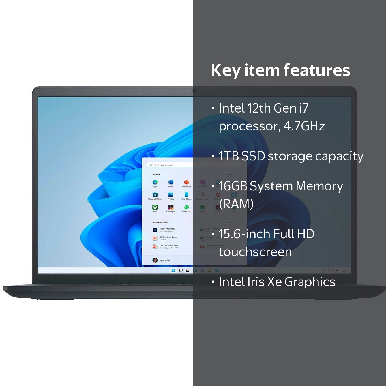 Dell - Inspiron 15 (3520) Touch Laptop - Intel Core i7 processor