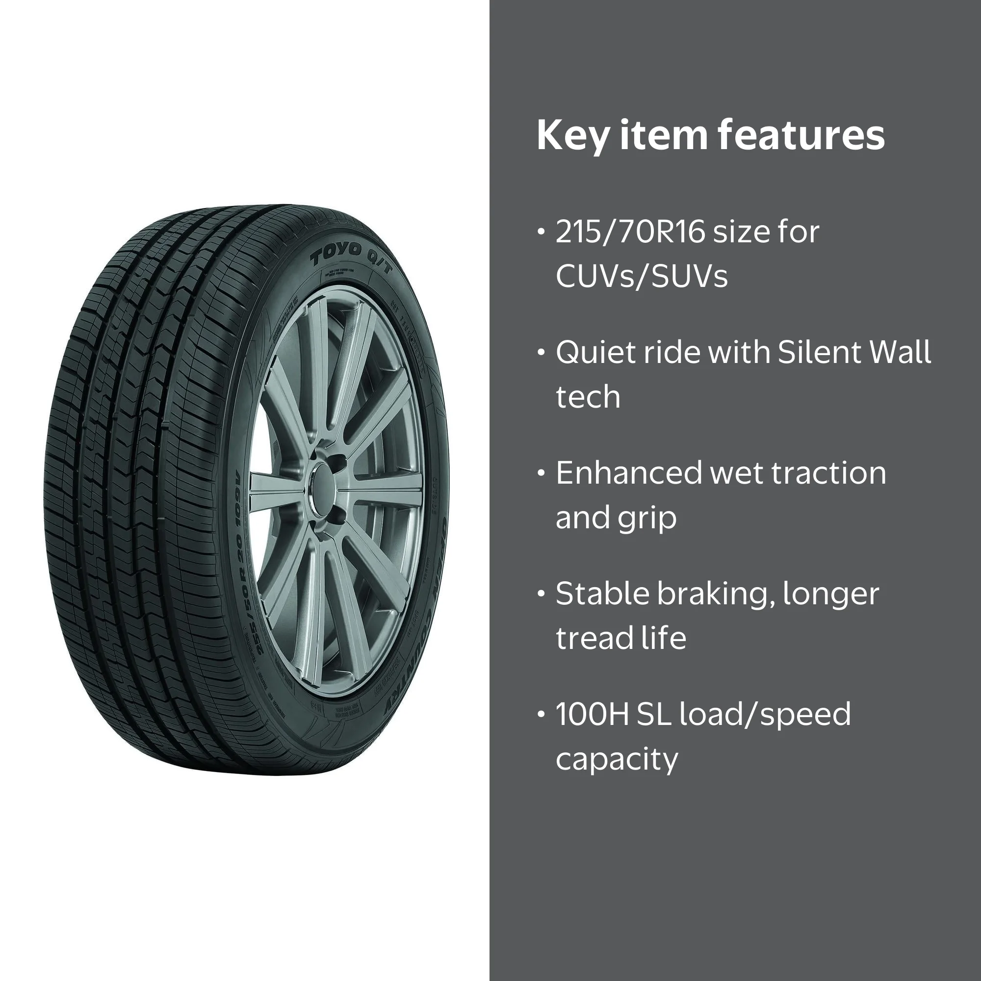 Toyo Open Country Q/T All-Season 215/70R16 100 H Tire - Walmart.com