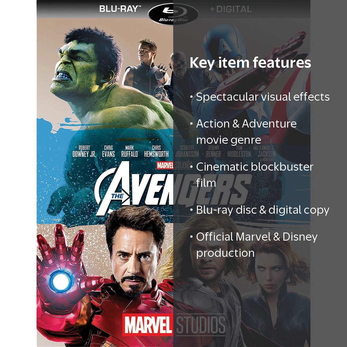 マーベル　アベンジャー　Blu-ray DVD 22本【レンタル落ち】 The Avengers (Blu-ray + Digital) - Walmart.com