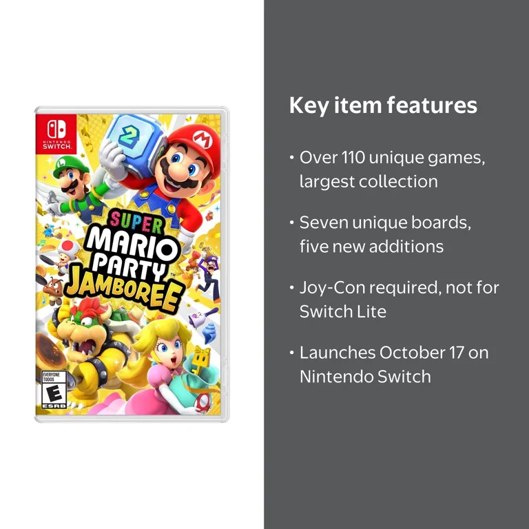 Nintendo, Super Mario Party Jamboree, Over 110 Minigames, 7 Boards