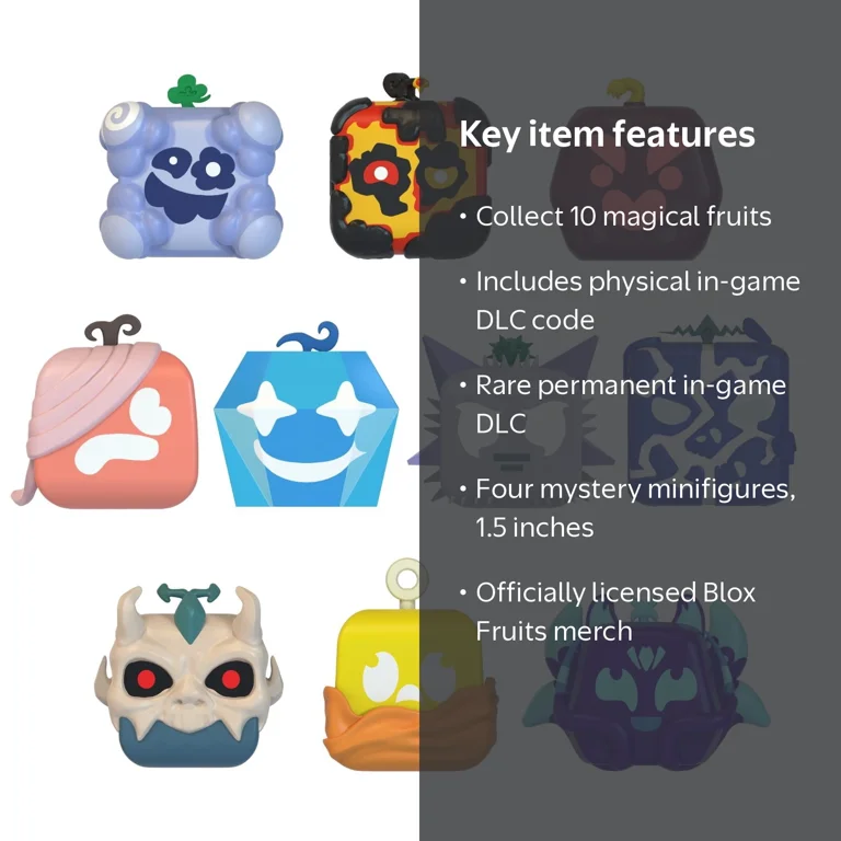 PhatMojo, BLOX FRUITS - Mystery Fruit Minifigure 4-Pack, Series 2