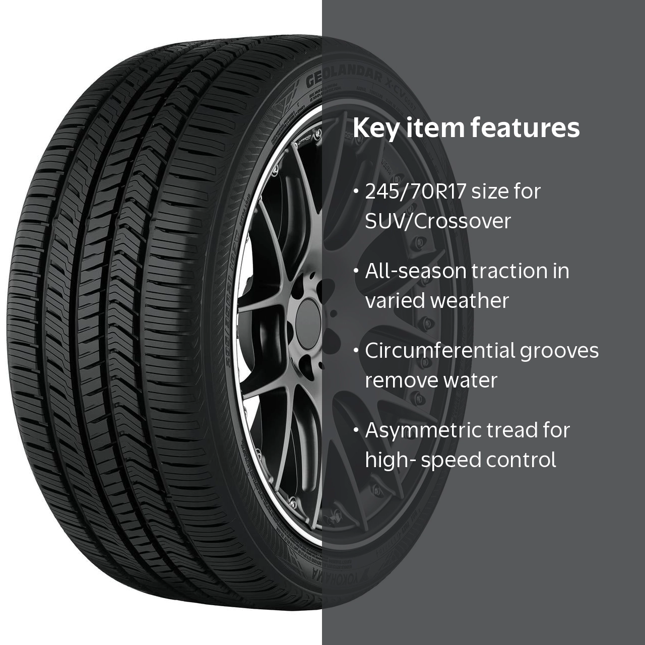Yokohama Geolandar X-CV G057 All Season 245/70R17 110T SUV Tire