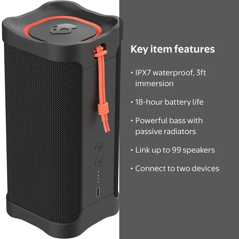 Skullcandy Terrain XL Waterproof, Bluetooth 5.3, 18 Hours Battery