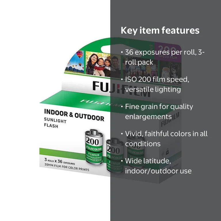 Fujifilm, Color Negative Film, ISO 200, 35mm 36 Exposures 3pk