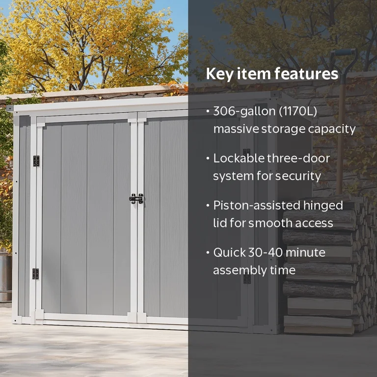 【約半額！2台セット】ケンジントン SlimBlade ＆ エレコム HUGE Seizeen Outdoor Storage Box 1170L Waterproof Resin Shed with