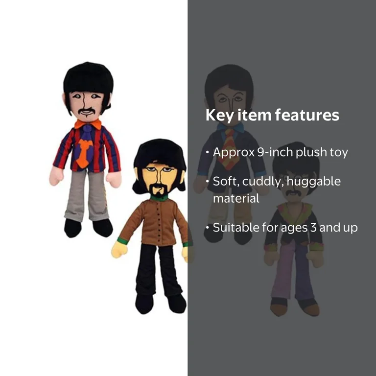 The Beatles Yellow Submarine Band Member Plush Box Set - Walmart.com