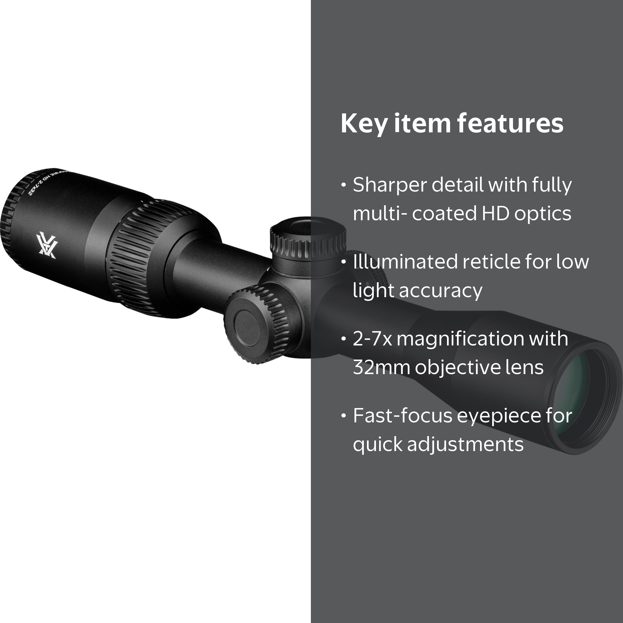 Vortex Crossfire HD 2-7x32 Second Focal Plane Riflescope, 1