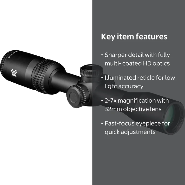 Vortex Crossfire HD 2-7x32 Second Focal Plane Riflescope, 1