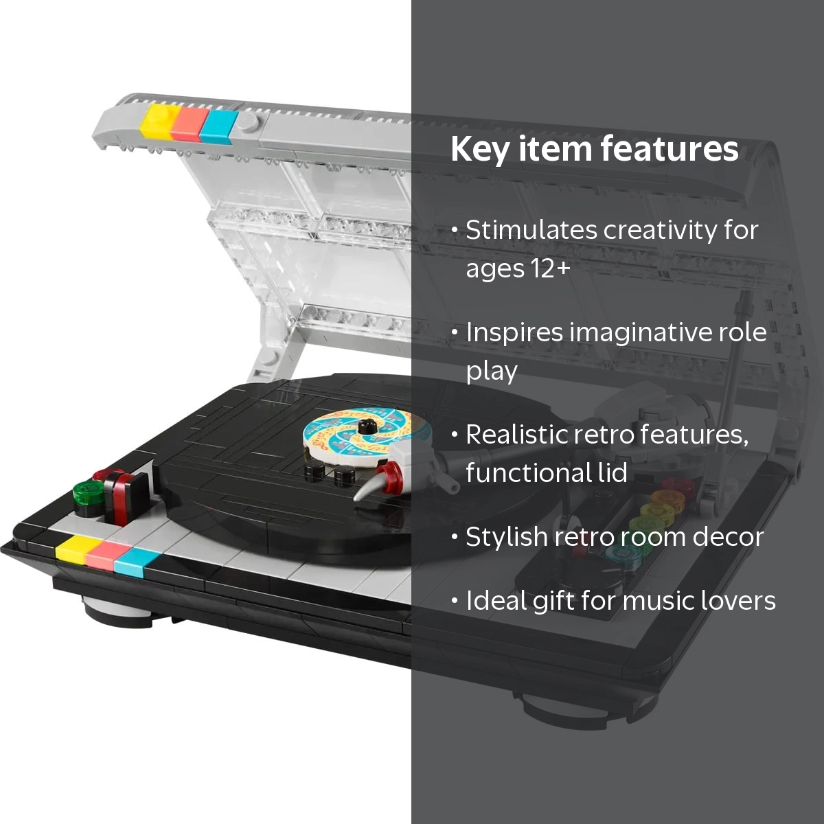 LEGO Retro Record Player Set, 310pcs, Nostalgic Music Decor