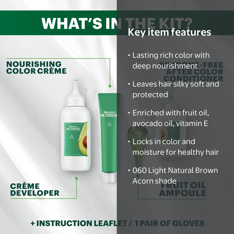 Garnier Nutrisse Nourishing Hair Color Creme 060 Light Natural