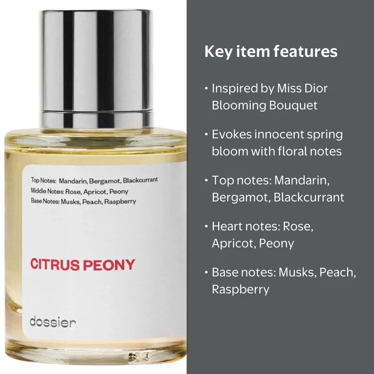 Dossier Citrus Peony Eau de Toilette, Inspired by Miss Dior