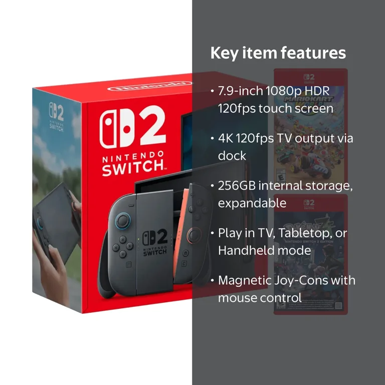 Nintendo Switch 2 Console with Mario Kart World and Pokemon