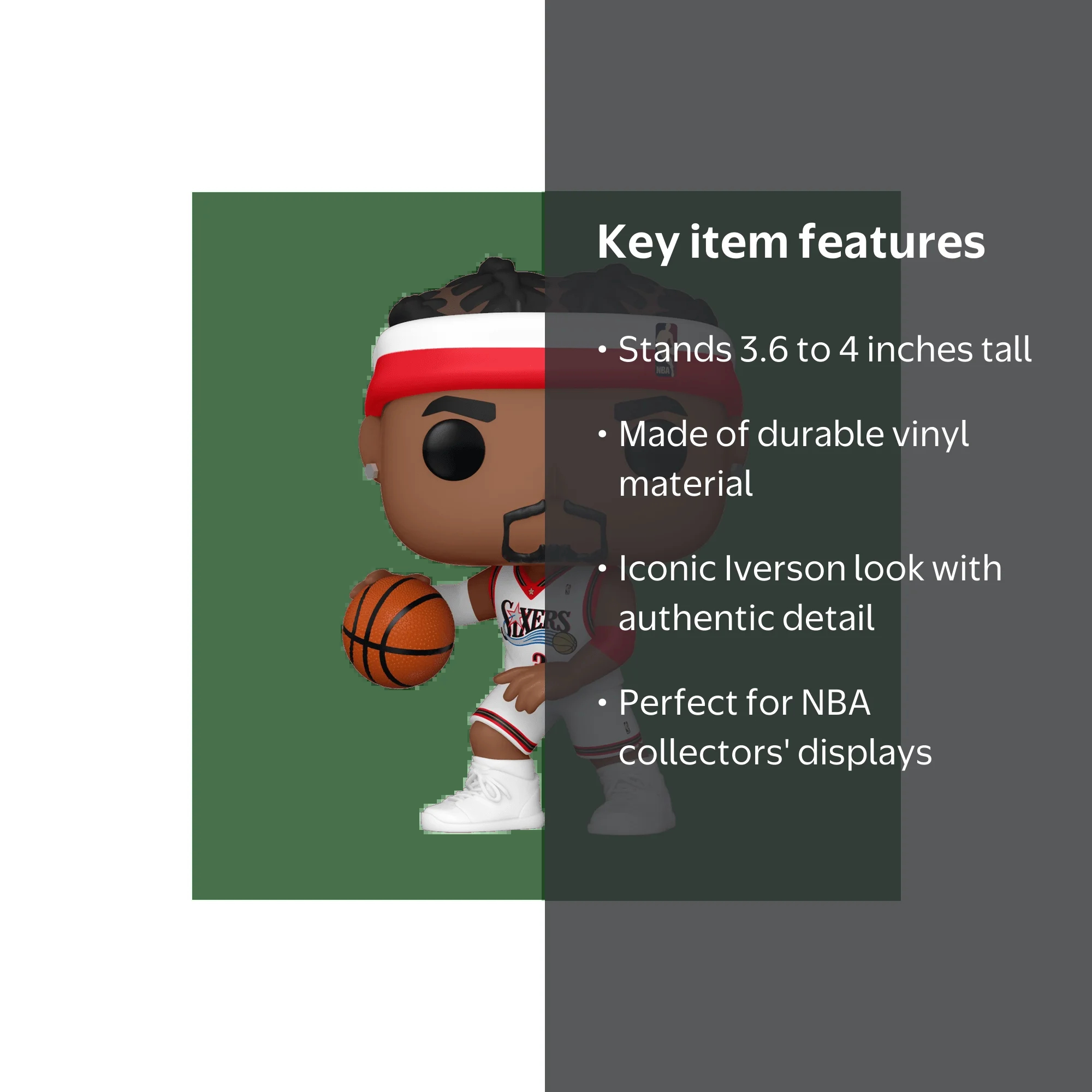Funko POP! NBA Legends: Allen Iverson, Sixers Home, 4-Inch Vinyl