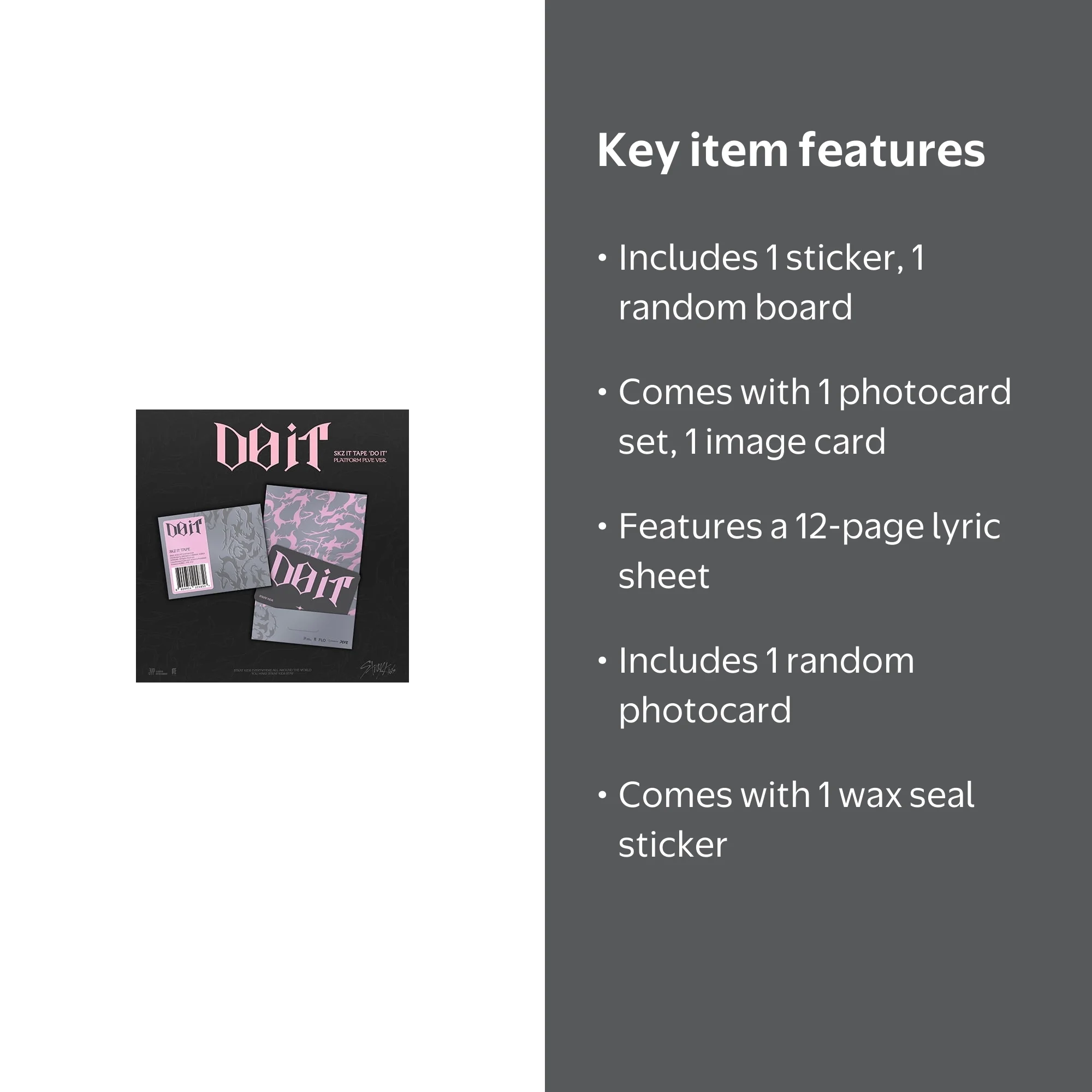 STRAY KIDS - [DO IT] SKZ IT TAPE PLATFORM PLVE Version - Walmart.com