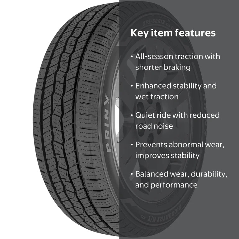 Prinx, SUV Crossover Tire, Highway Terrain, 265/60R18, 110H