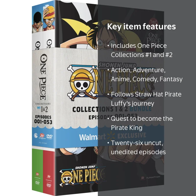 アニメ ONE PIECE DVD Collection One Piece Bundle #1-#2 (DVD) Crunchyroll, Action, Adventure, Anime