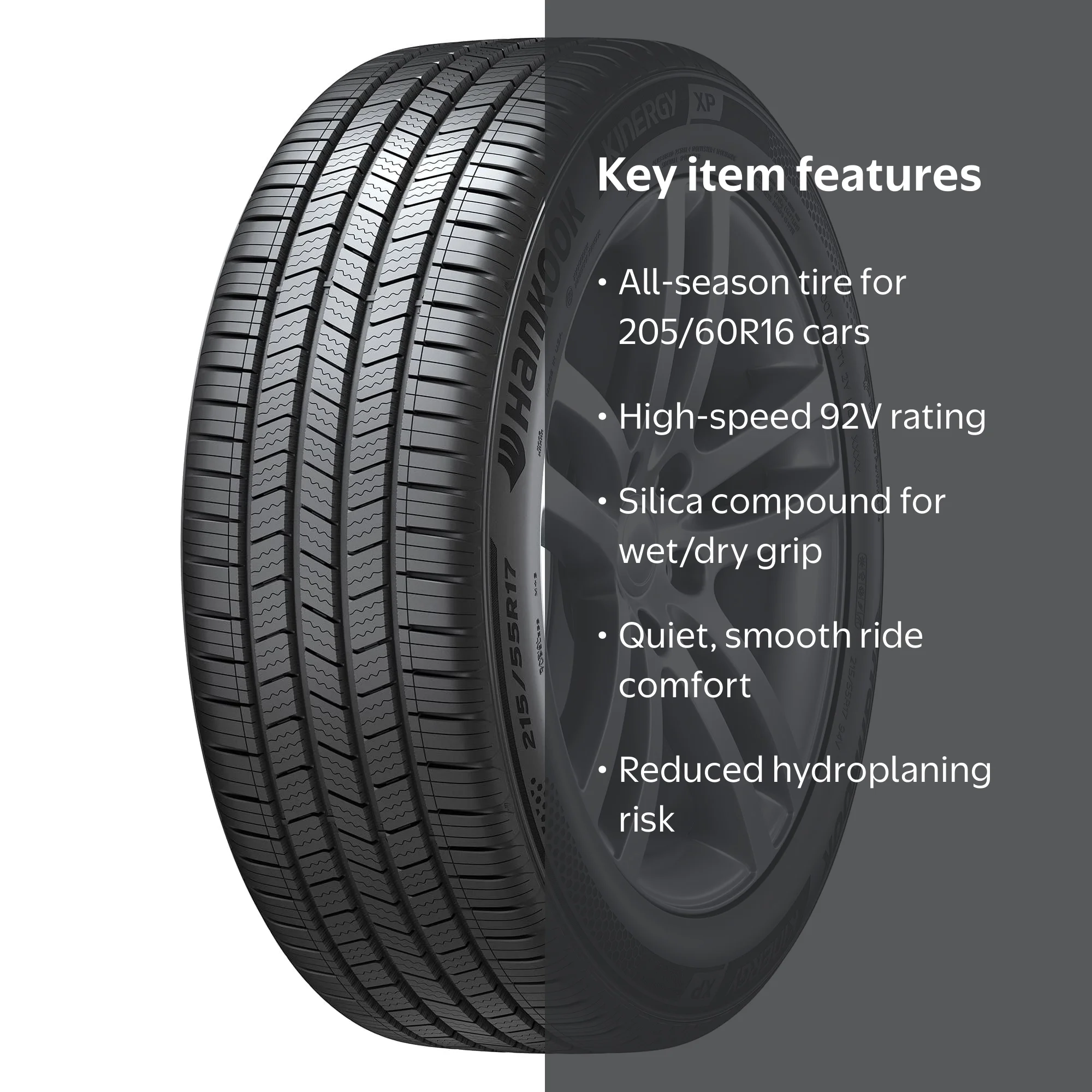 Hankook Kinergy XP H446 205/60R16 92V - Walmart.com