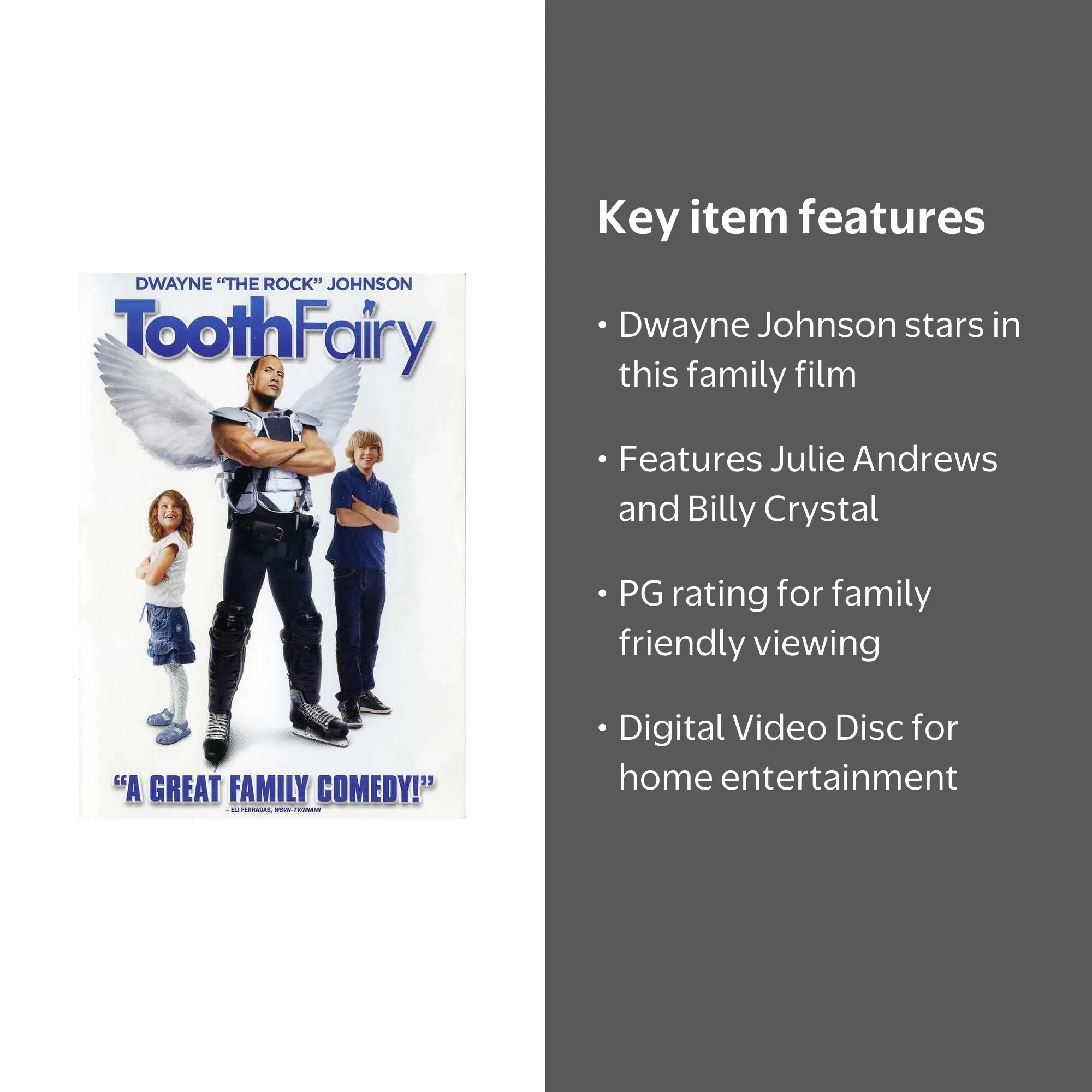 Disney, The Tooth Fairy DVD, Dwayne Johnson, Julie Andrews