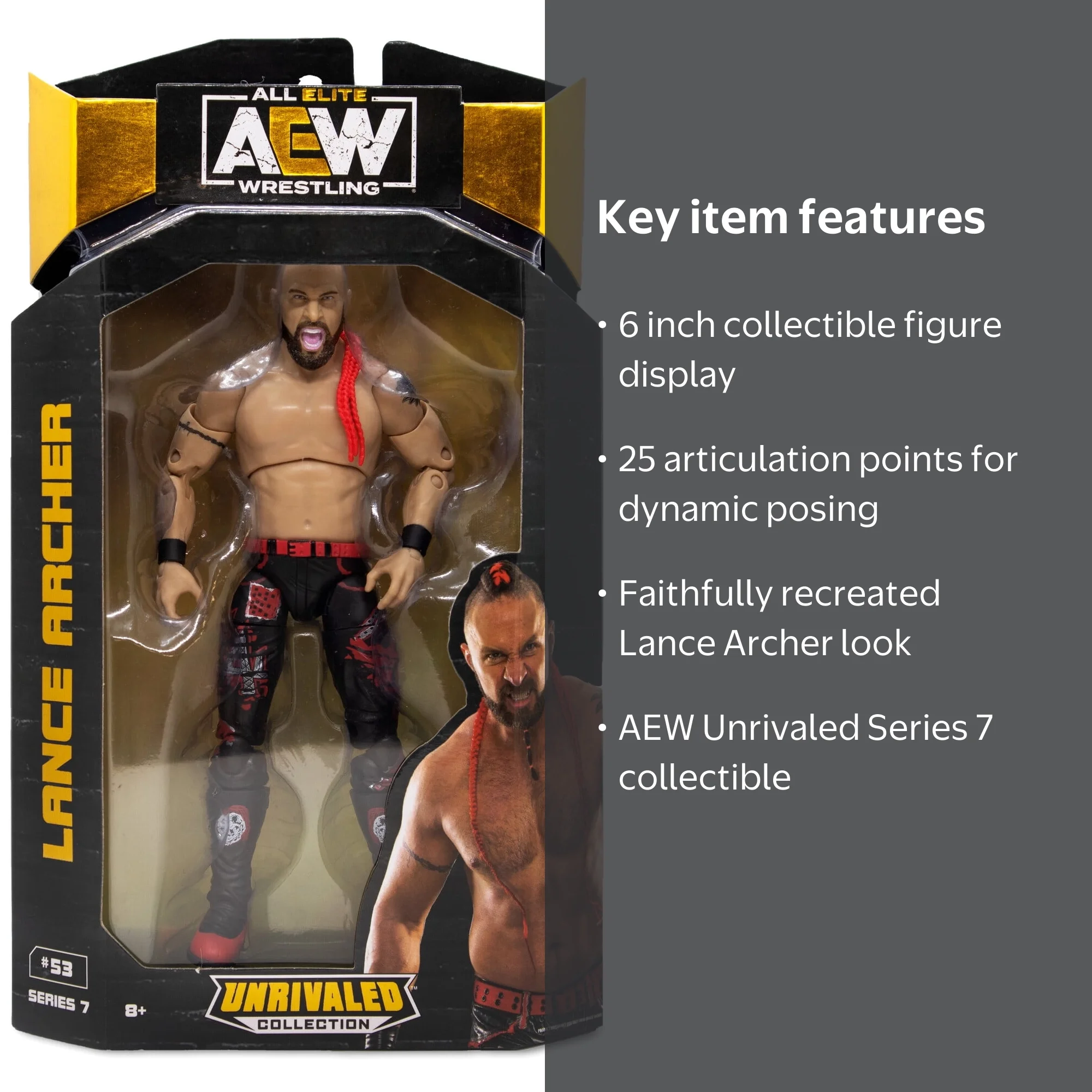 All Elite Wrestling Unrivaled Collection Lance Archer - 6 inch AEW
