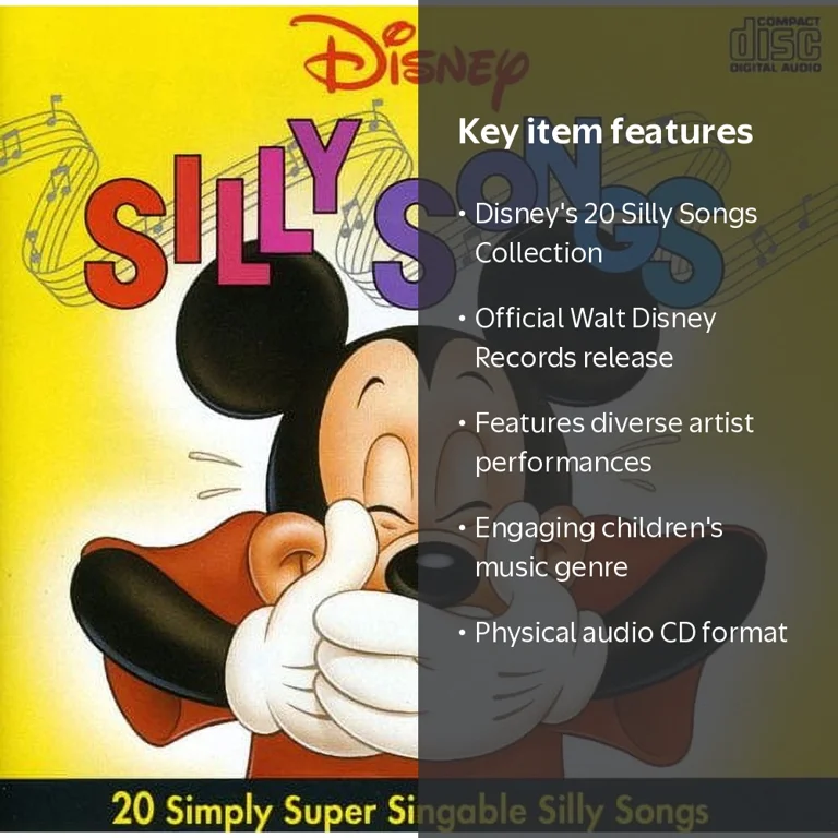 Walt Disney Records Children's Music CD, Disney's 20 Silly Songs
