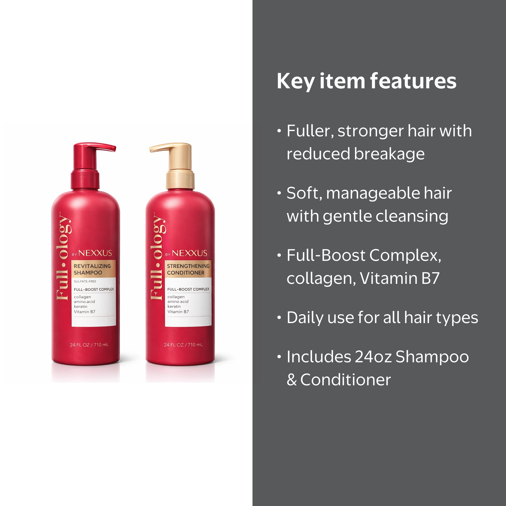 Full-ology by Nexxus Shampoo and Conditioner Set, Revitalizing