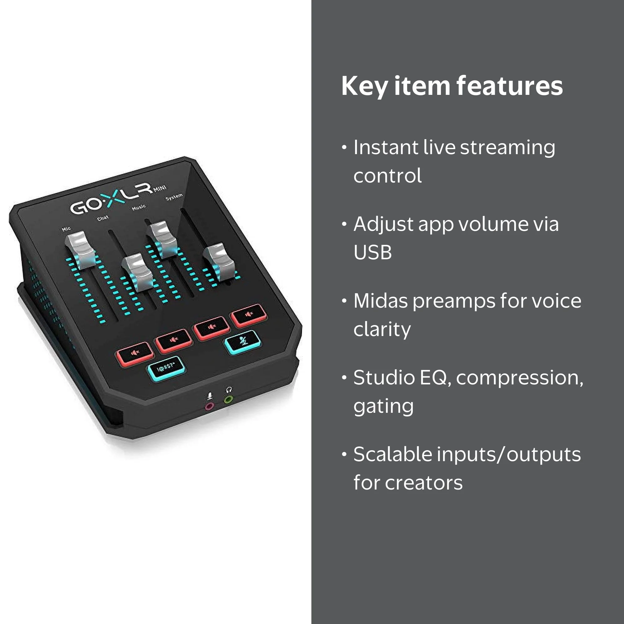 TC Helicon GO XLR Mini Online Broadcast Mixer, Black - Walmart.com
