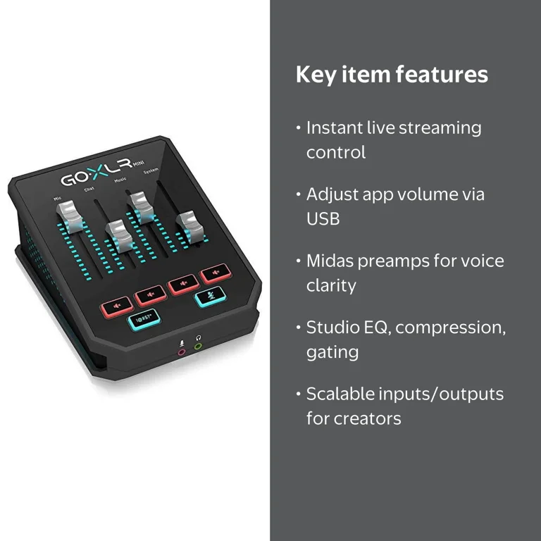 TC Helicon GO XLR Mini Online Broadcast Mixer, Black - Walmart.com
