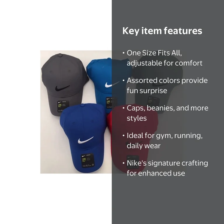 NIKE Golf Hat Assortment, Single Hat, Color May Vary, OSFA