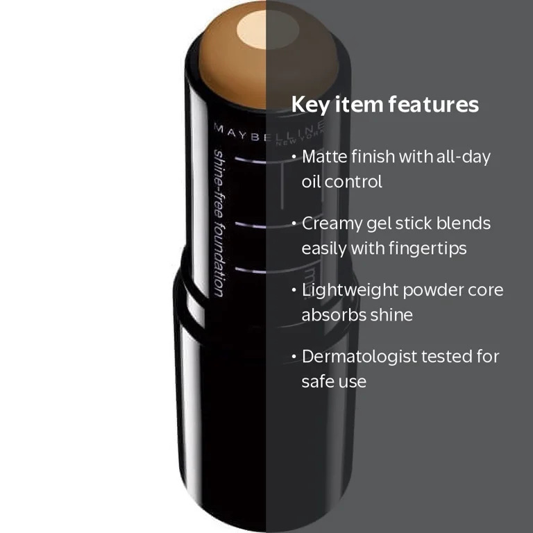 Maybelline Fit Me Shine Free Stick Foundation Makeup, Cappuccino