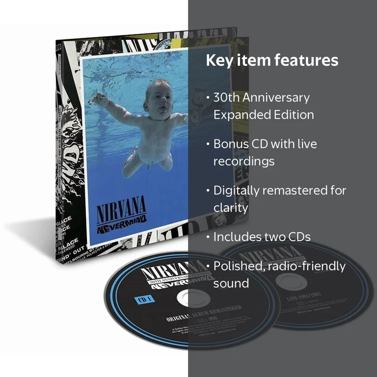 Nirvana - Nevermind 30th Anniversary Edition, 2 CD Set, Digitally