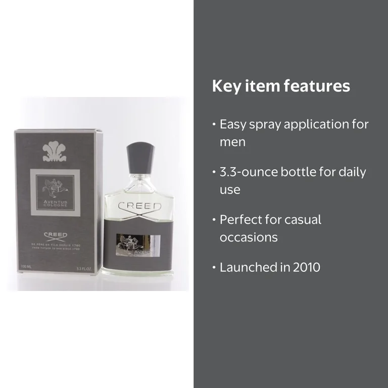 Creed, Eau de Parfum Spray, Aventus Cologne 3.3 oz, Casual Use