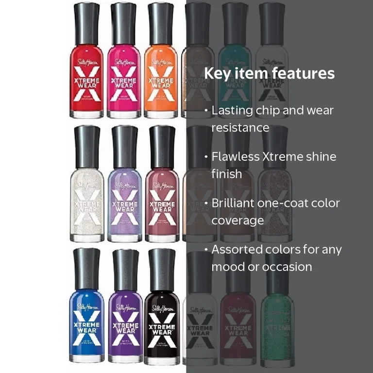 Sally Hansen Xtreme Wear Nail Color Polish - Lot of 10 - Walmart.com