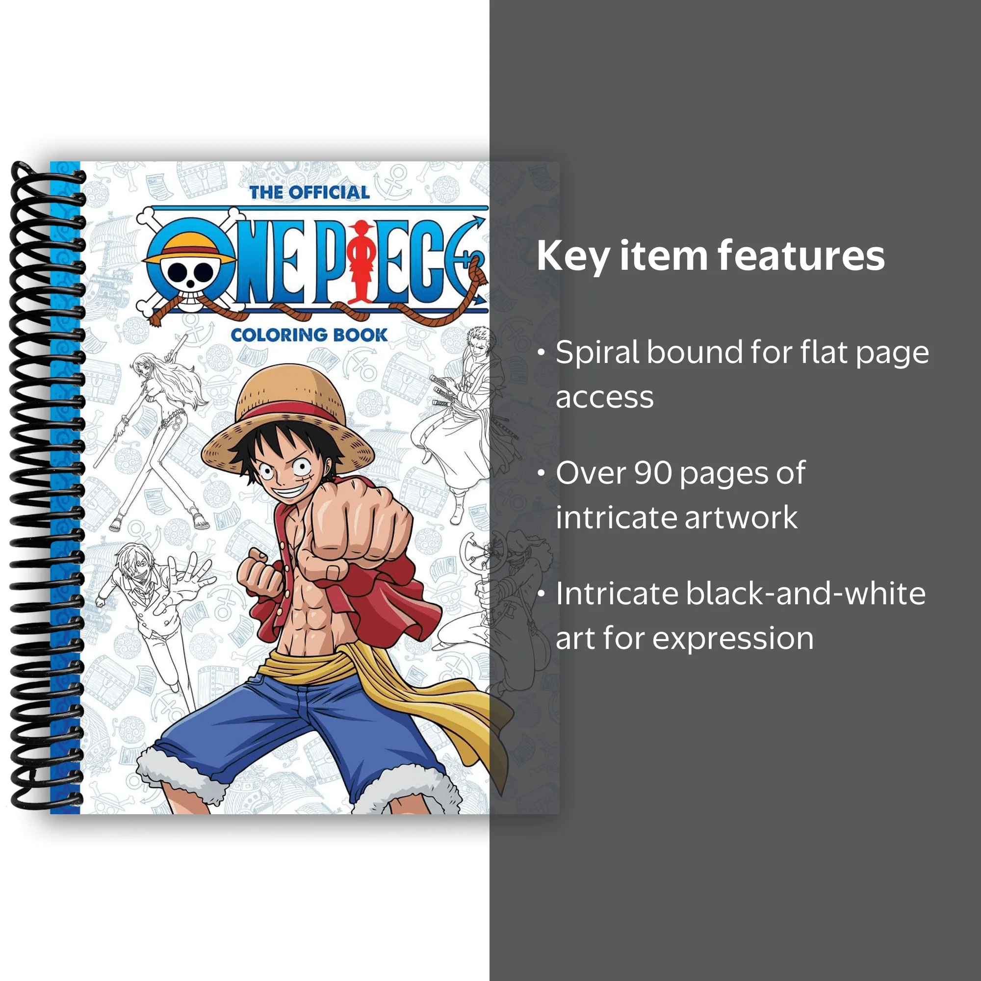 One Piece: The Official Coloring Book, Book 1, (Spiral Bound