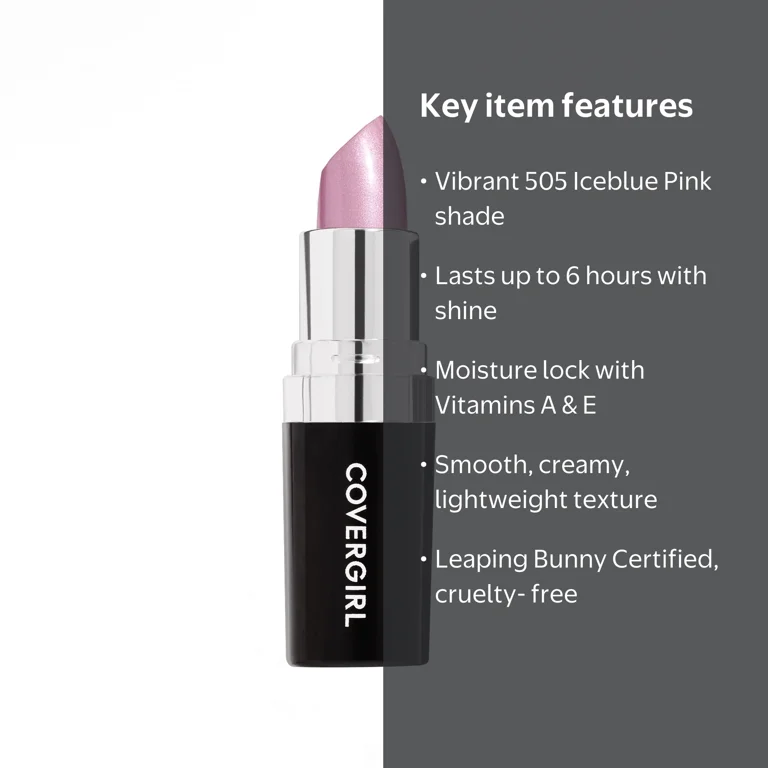 COVERGIRL Continuous Color Lipstick 505 Iceblue Pink 0.13 oz Long