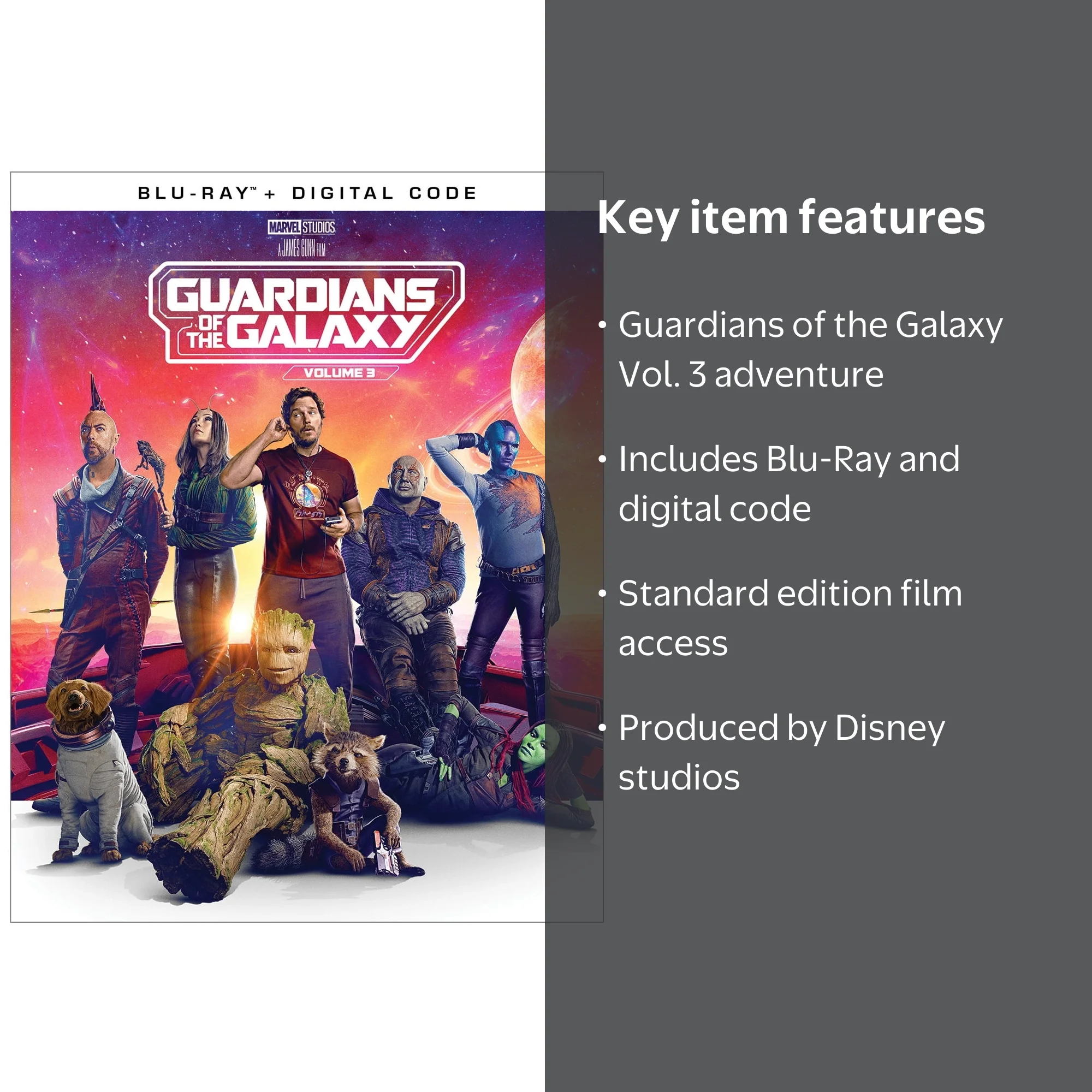 Guardians of the Galaxy: Volume 3 Blu-Ray + Digital Code, 1 Set