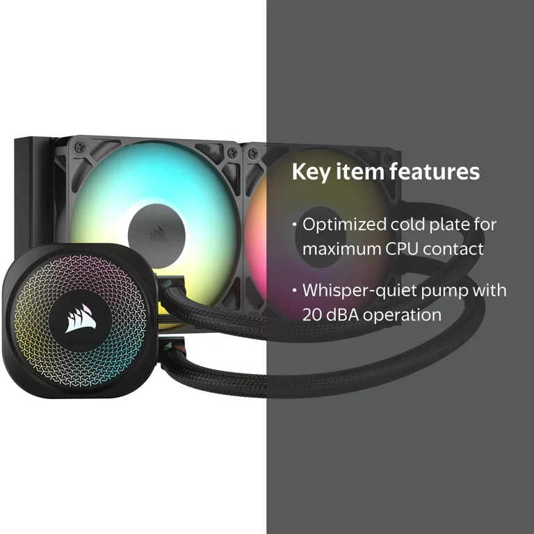 Corsair, Liquid CPU Cooler, NAUTILUS 240 RS, ARGB Fans - Walmart.com