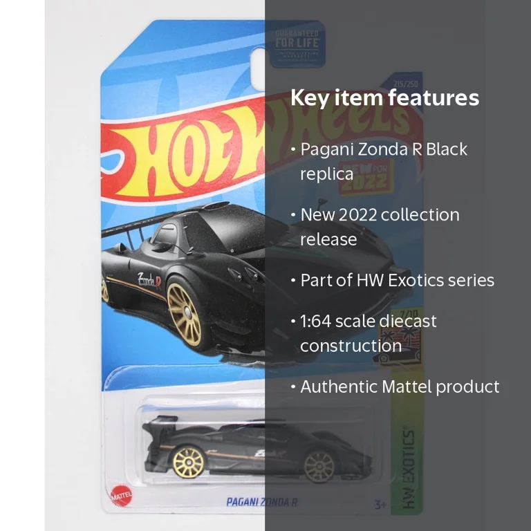 Premium Hot Wheels Pagani Zonda R Black 2022 Line HW Exotics