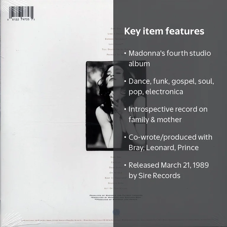 Rhino Outdoors, Madonna Like A Prayer Vinyl, 1989 Album - Walmart.com